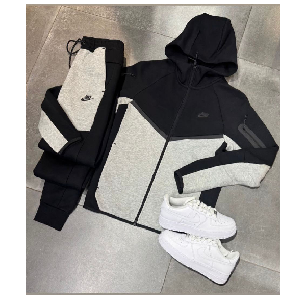 Tuta Uomo Nike Tech Grigia e Nera