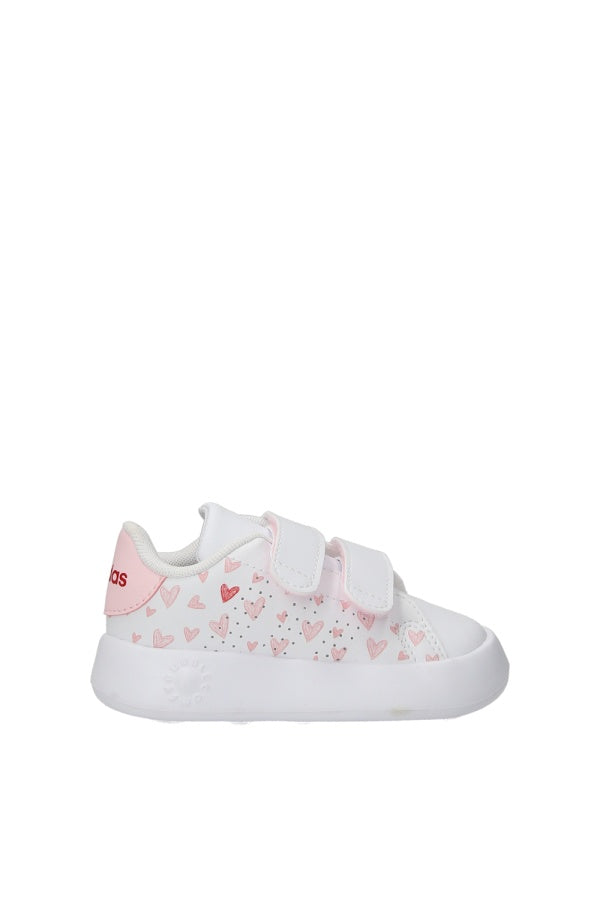 Adidas Tensaur bianche con cuori rosa bambini