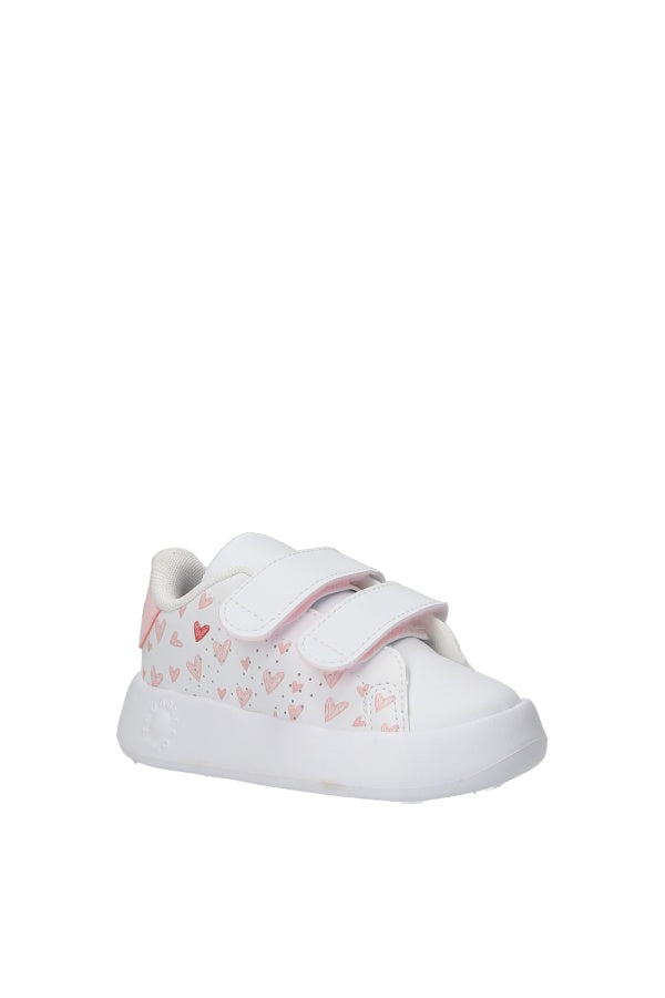 Adidas Tensaur bianche con cuori rosa bambini