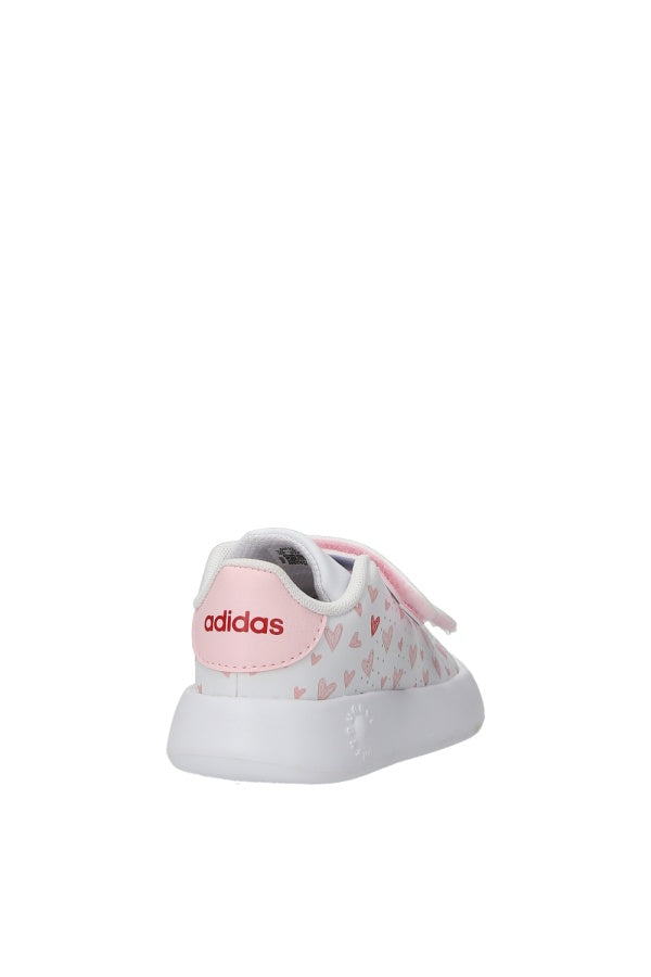Adidas Tensaur bianche con cuori rosa bambini