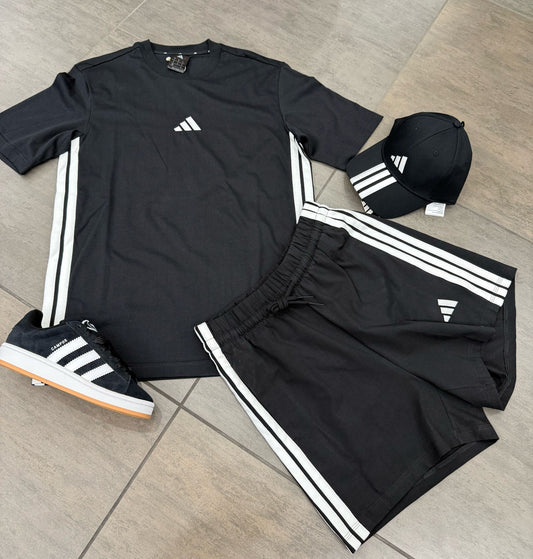 COMPLETO ADIDAS NERO-BIANCO