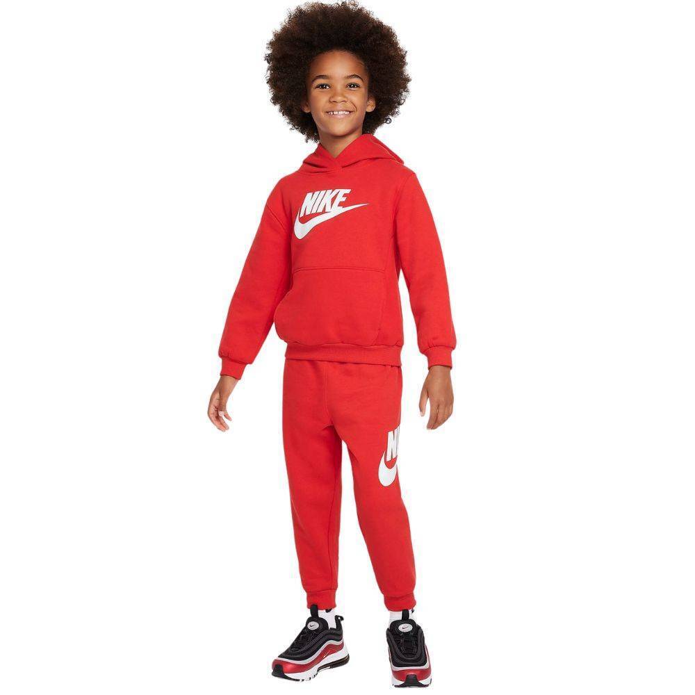 Tuta Bambini Nike Rossa con Felpa Cappuccio