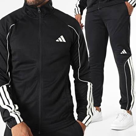 Tuta Adidas Uomo Strisce Bianche Panna