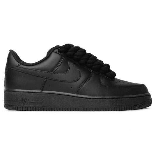 Nike Air Force 1 Nere con lacci a corda