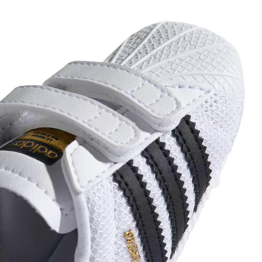 Adidas Superstar Crib – Sneakers neonato bianche con strisce nere