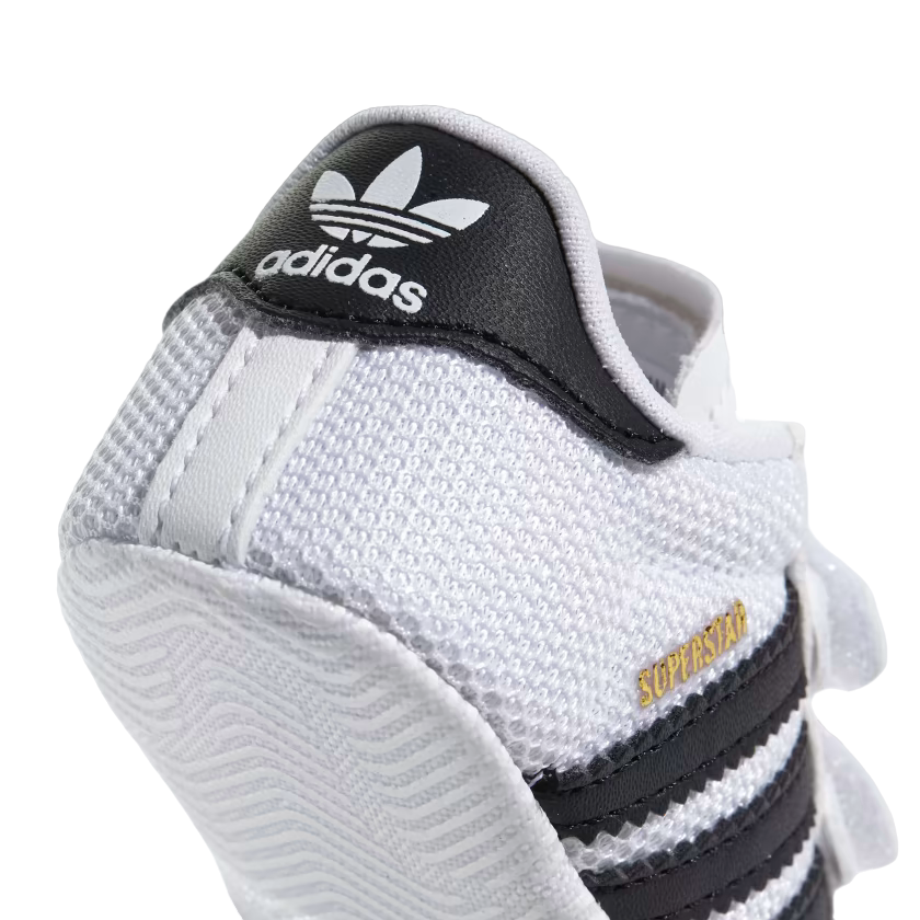 Adidas Superstar Crib – Sneakers neonato bianche con strisce nere