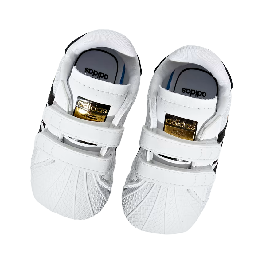 Adidas Superstar Crib – Sneakers neonato bianche con strisce nere
